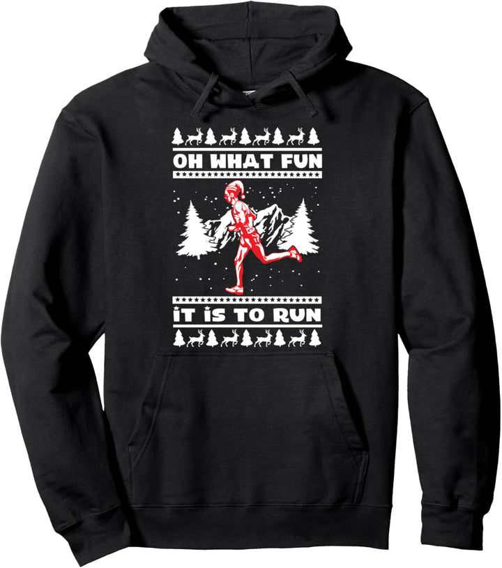 Läufer Spruch Weihnachten Laufen Jogging Marathon Jogger Pullover Hoodie