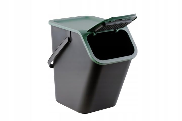 Go Practic Mülleimer Mit Deckel Küche 25 L Click-Function Abfalleimer Mülltrensystem Abfallbehälter