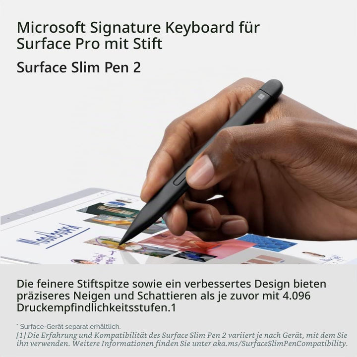 Clavier Microsoft Signature pour Surface Pro avec Stylet Vert forêt Waldgrün Tastatur + Eingabestift