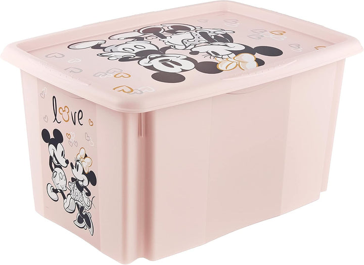 keeeper Minnie Maus Aufbewahrungsbox mit Deckel, Dreh- und stapelbar, Für Kinder, 45 l, Karolina, No