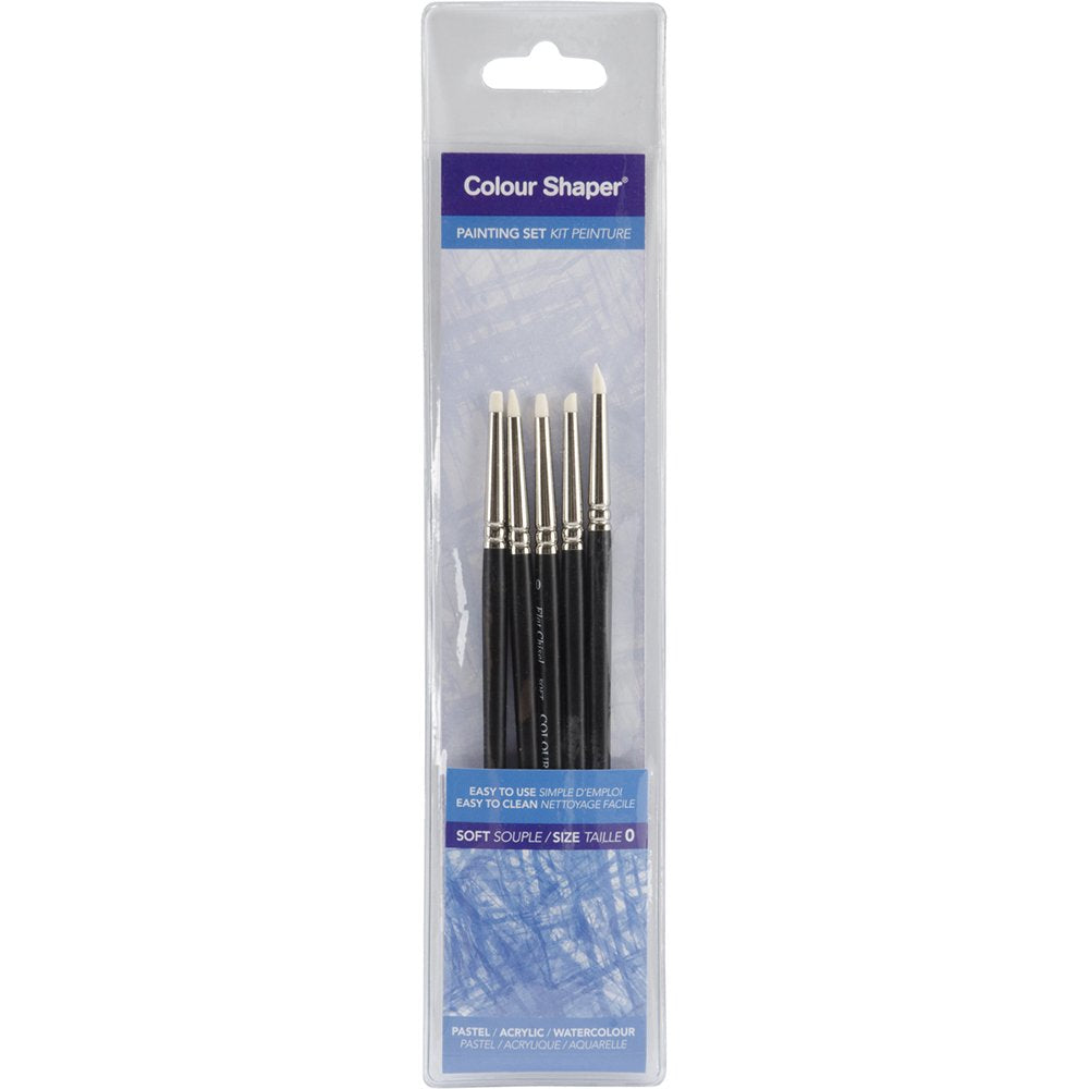 Colour Shaper CSH11901 Gummipinsel-Set, Grösse 0, elfenbein