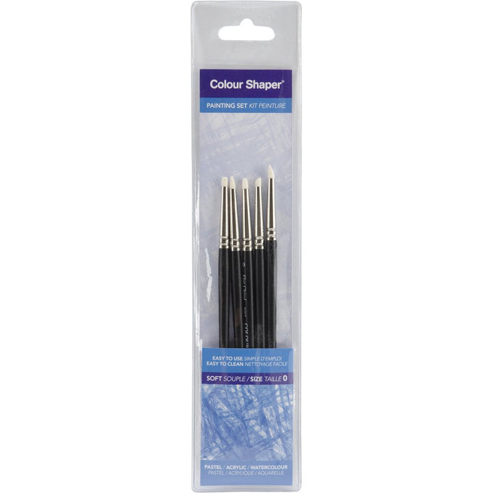 Colour Shaper CSH11901 Gummipinsel-Set, Grösse 0, elfenbein