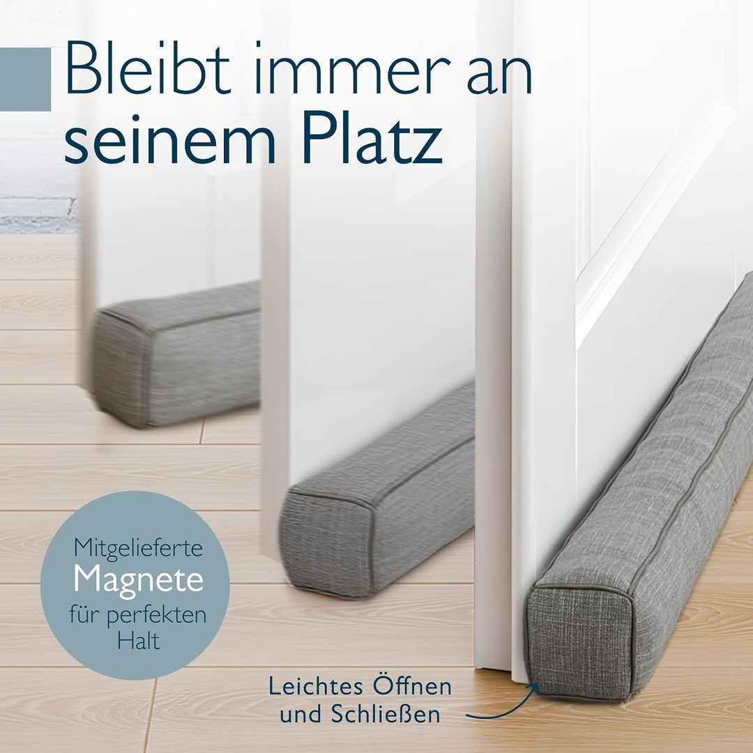 Beautissu Magnetischer Zugluftstopper für Türen 90cm – Wärmeschutz &amp; Kälteschutz Türluftstopper mit