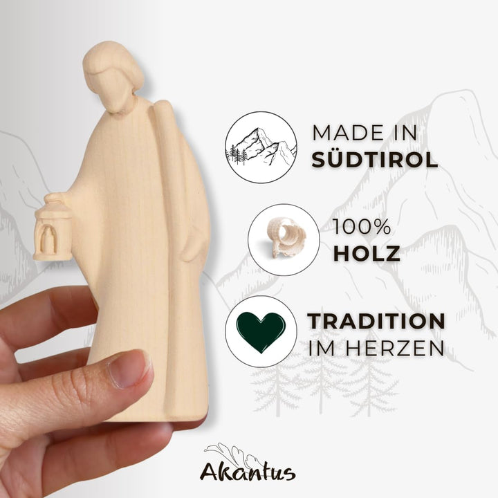Akantus Krippe Leonardo Krippenfiguren: 8er Set (8,5 cm, Natur), 8,5 cm