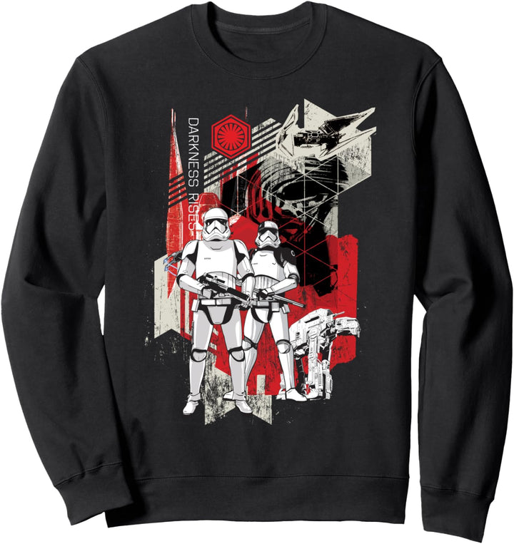 Star Wars The Last Jedi Trooper Darkness Rises Text Sweatshirt