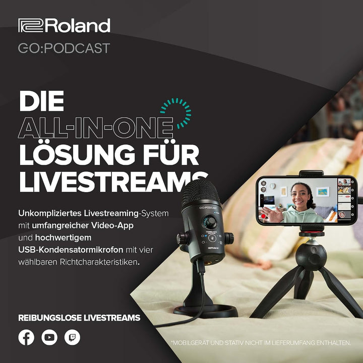 Roland GO:Podcast | Video‑Podcast‑Studio für Smartphones