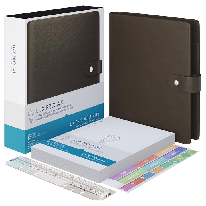 LUX PRO A5,Tagesplaner &amp; Terminkalender 2023,Dankbarkeitstagebuch, Wellness-Tagebuch &amp; undatierte Wo