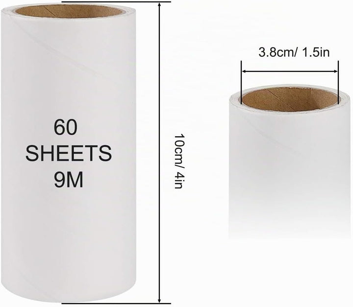 Ersatzrolle für Fusselrolle, Lint Roller Refills für Kleidung Sofa Bett und Teppich 4 Stück 240 Blät