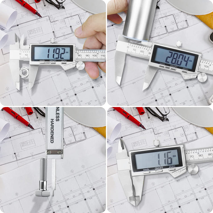 Messschieber Digitale 0-150mm/0-6 Zoll, IP54 Wasserdichte, Wasserdicht