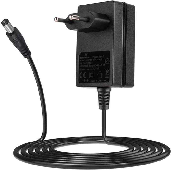 MyVolts 5V EU-Netzteil kompatibel mit Tascam DP-006 Recorder - mit Verlängerungskabel und Inline-Sch