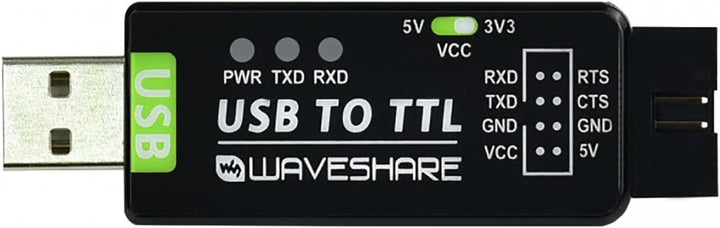 USB to TTL Serial Converter Adapter, Industrial USB UART Module with Protection Circuit, Compatible