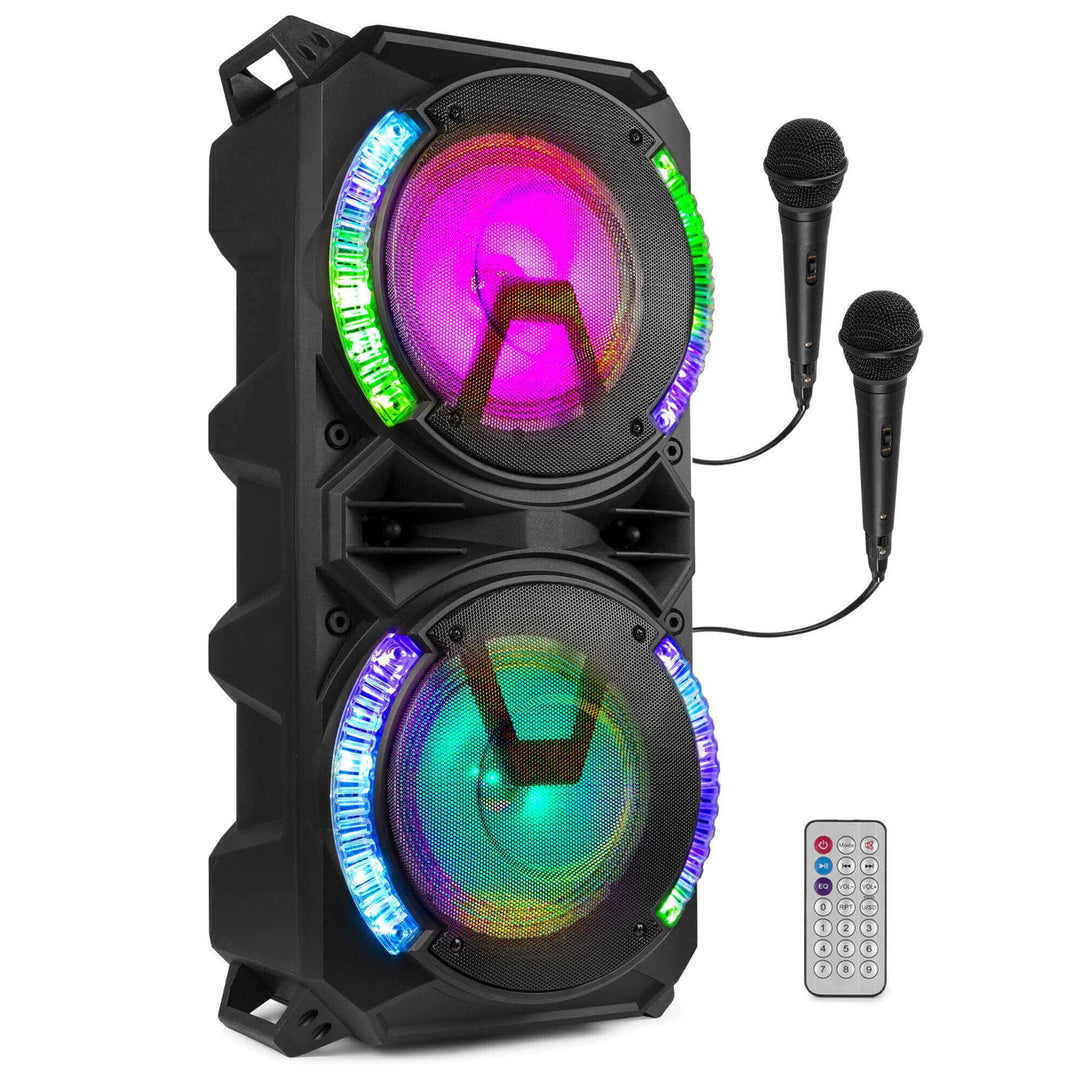 Fenton LIVE280 - Karaoke Anlage - LED Partybox Bluetooth, Musikbox Gross, Akku Integriert, 900 Watt