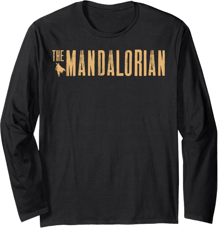 Star Wars The Mandalorian Silhouette Logo Langarmshirt