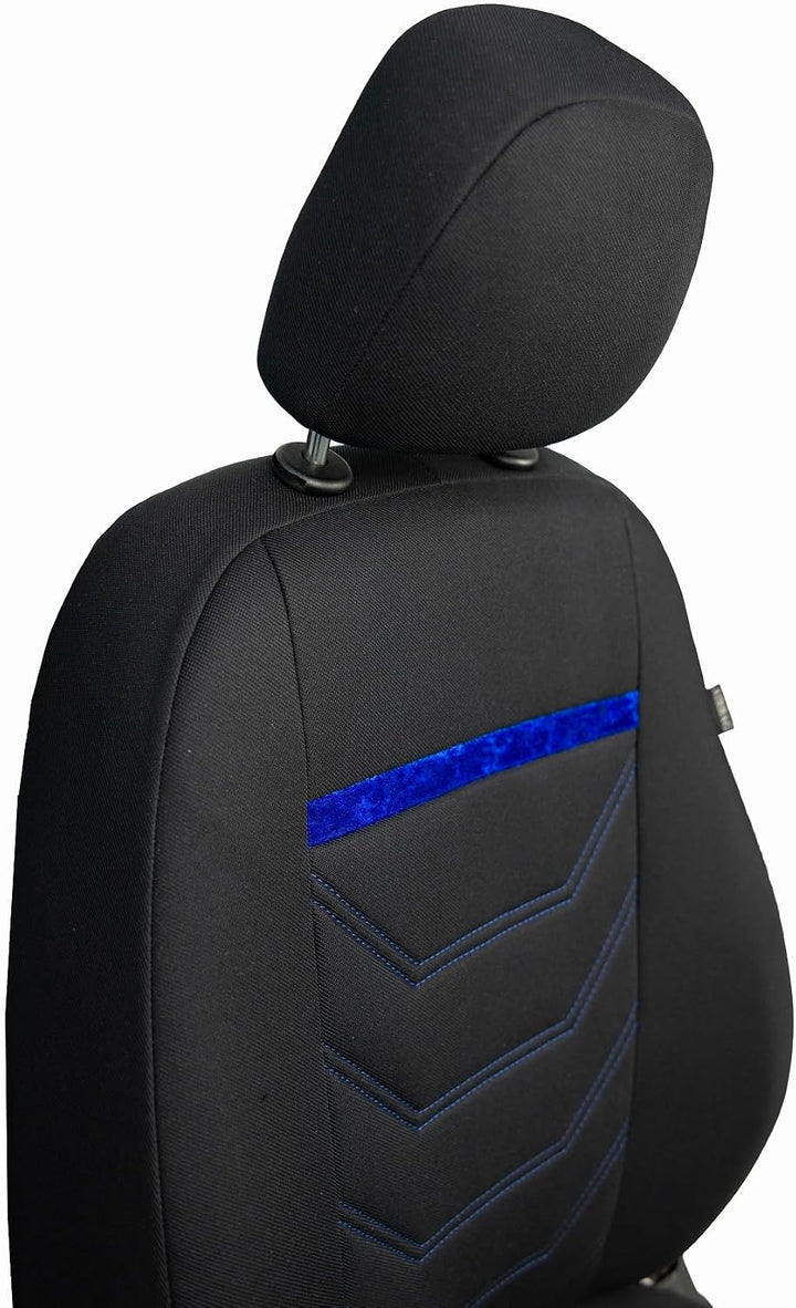 ERJOT Autobezüge Sitzbezüge Comfort Plus Schonbezüge Komplet Set Universal Schwarz (Blau), Blau