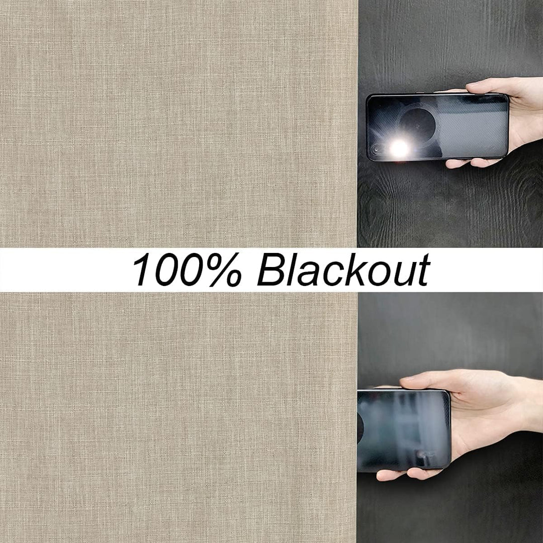 always4u Vorhang Blickdicht 100% mit Ösen, Elegente Gardinen Wohnzimmer Modern Abdunkelnde Vorhänge