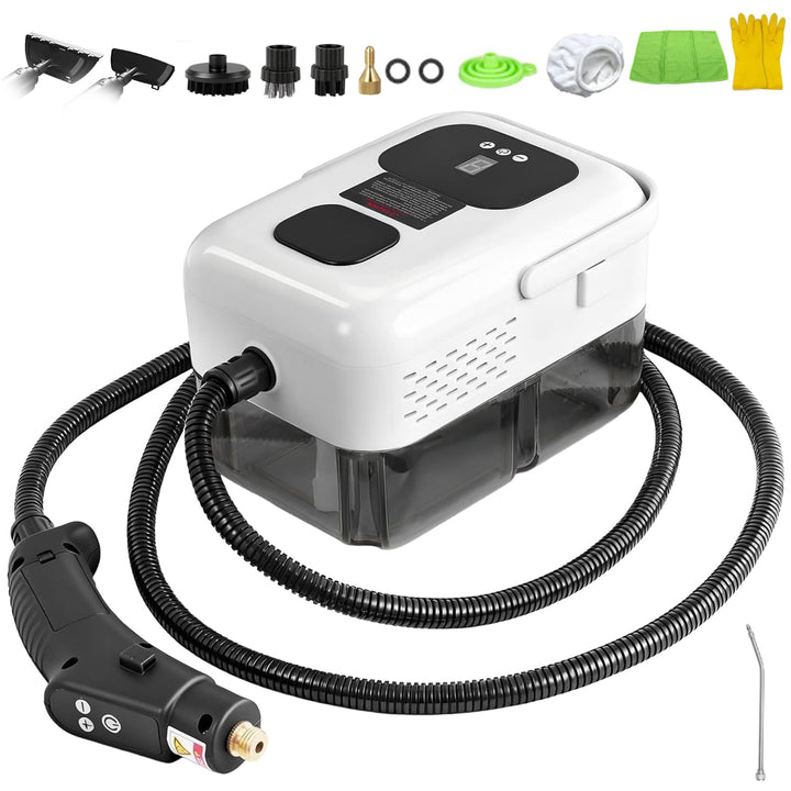Dampfreiniger Handgerät, Multifunktionaler Dampfreiniger mit 1,2L Wassertank, Dampfreiniger 9 Stufig