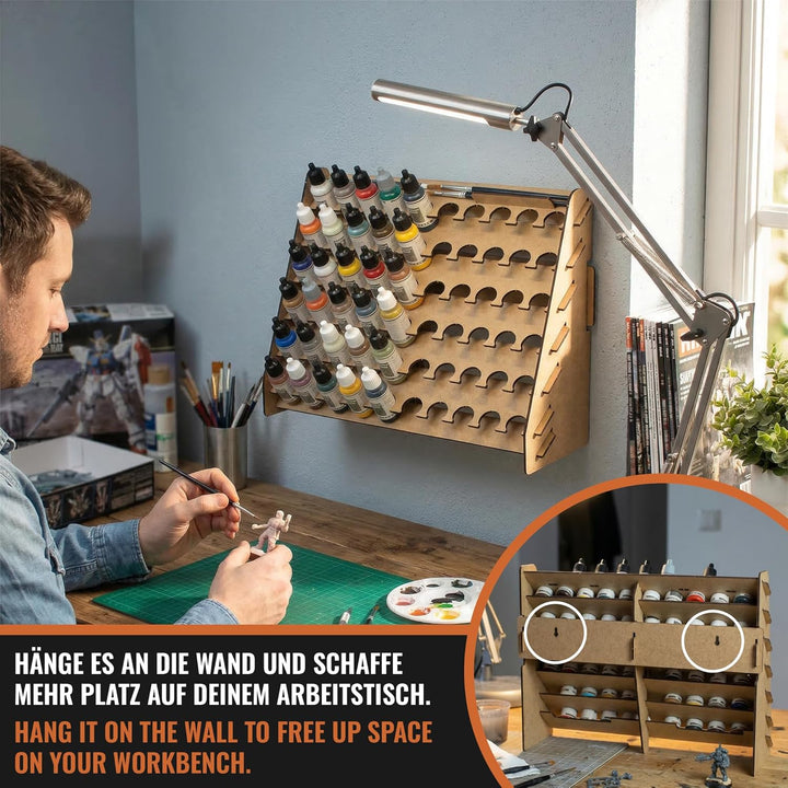 PROSCALE Paint Rack Vallejo Wand farbständer. Tabletop Vallejo Farben aufbewahrung Model Wall Paint