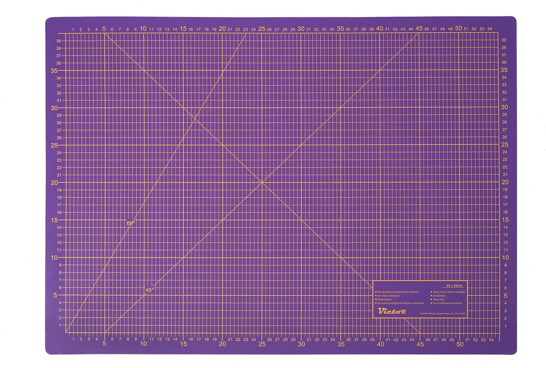 Victor Schneidematte Violett Pink 45x60cm 3-lagig A2 selbstheilend Violett Pink 60L x 45B cm, Violet
