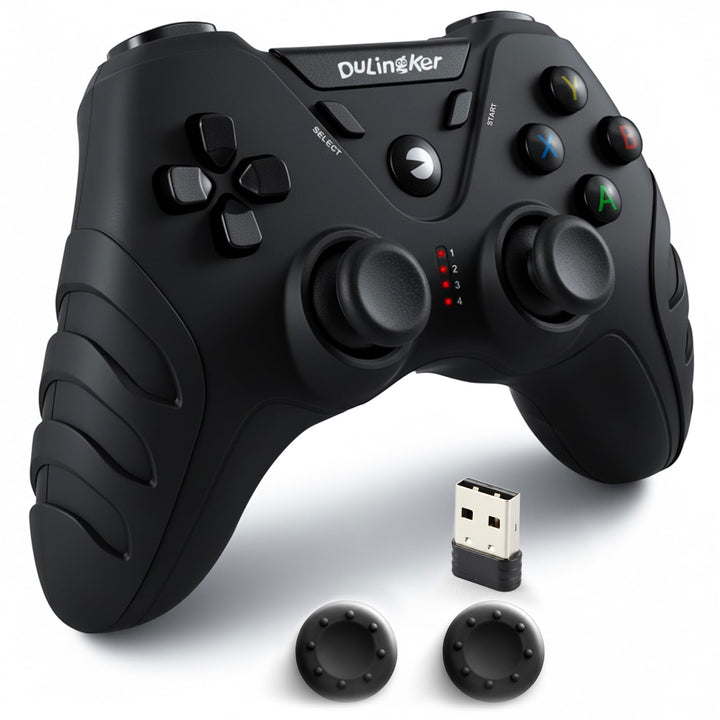 DuLingKer PC Controller Wireless, PS3 Controller PC Gamepad mit Dual Vibration, 2,4G Wireless Gaming