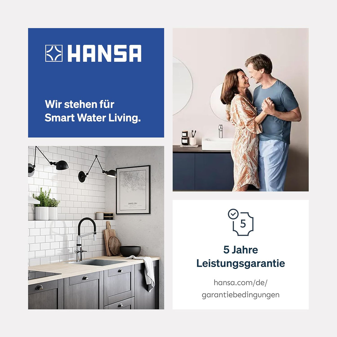 HANSA BASIC Duschkopf | 3 Strahlarten I Anti-Kalk Funktion | Chrom