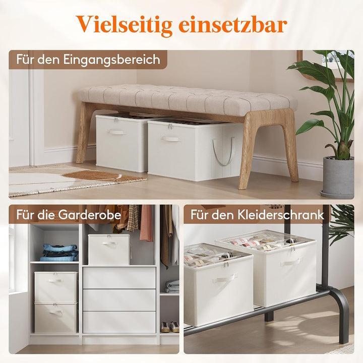 Lifewit Schuhorganizer 2er Set für 16-32 Paar, Grosser Schuhschran für Closet mit Unterteilungen und