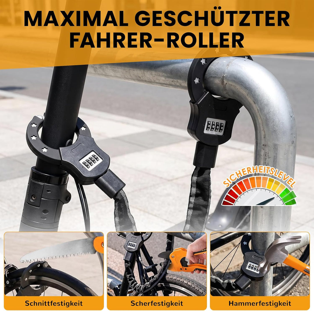 TLGREEN E Scooter Schloss mit Zahlencode, Zahlenschloss für E Scooter