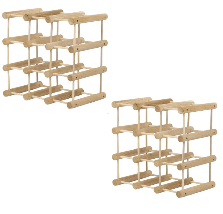 Weinregal Modular EICHE, für 24 Flaschen oder mehr, Flaschenregal, Weinständer, Getränkeregal, Flasc