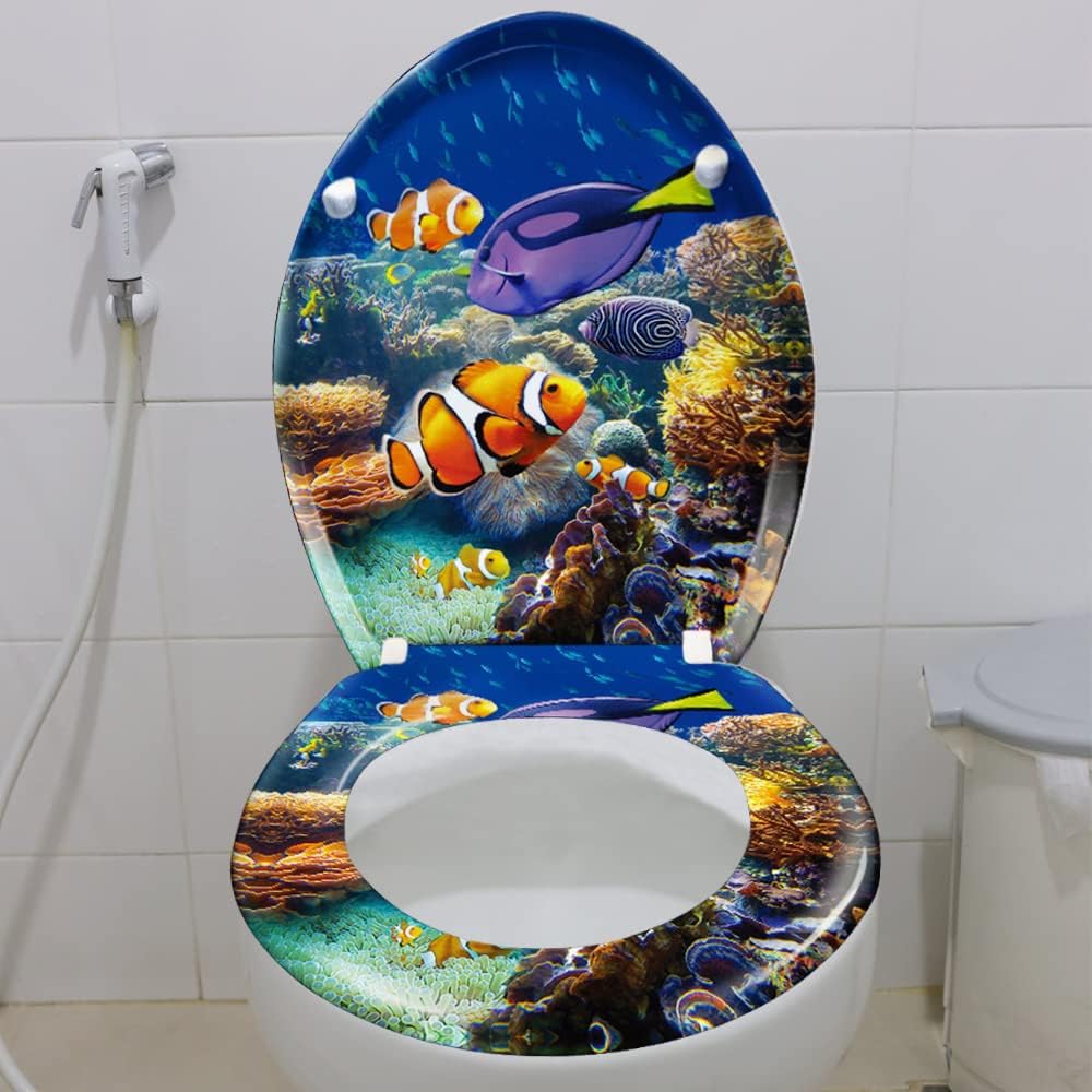 ACXIN WC Sitz mit Absenkautomatik Oval Toilettensitz Antibakteriell Klodeckel Universal Grösse WC Kl
