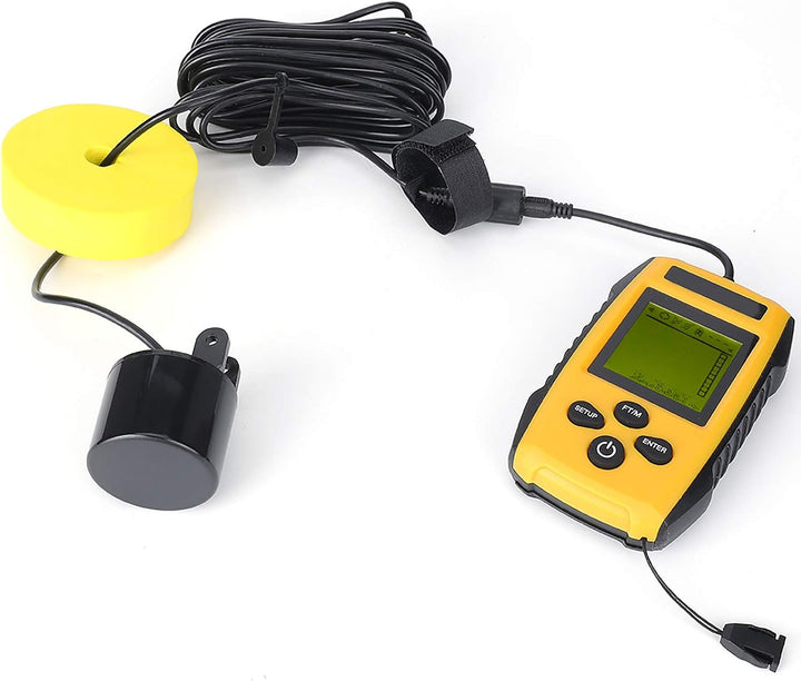 Fischfinder Sonarsensor 200 kHz Tragbarer Sonar Fischfinder LCD Display Angeln Tiefenmesser 0,7 m bi