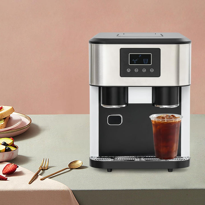 Eiswürfelmaschine 3 in 1 Ice Maker Crushed Ice Schnell | ABS Edelstahl Eiswürfelmaschine Ice Maker C
