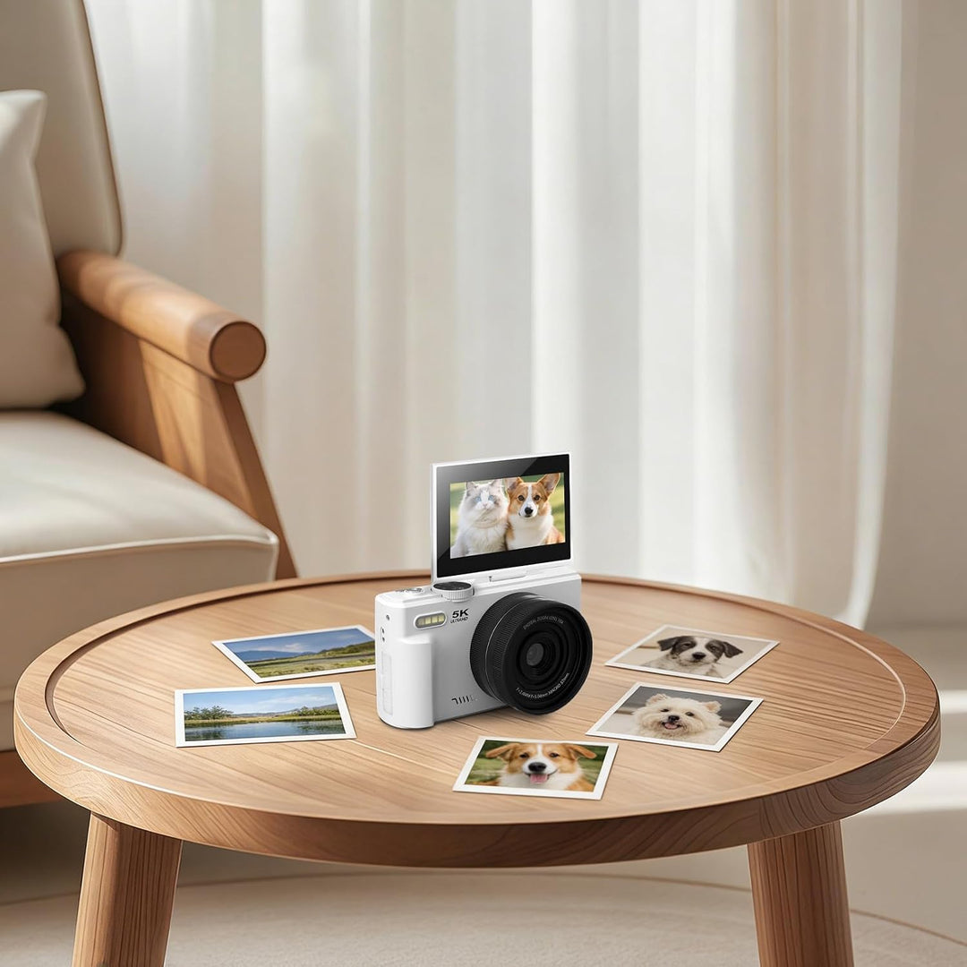 Digitalkamera mit Klappdisplay 5K Video Autofokus für Vlogging Reisen