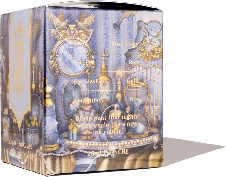Ferris Wheel Press Fountain Pen Ink | FerriTales Collection | Glistening Glass Blue-Grey with a Gold