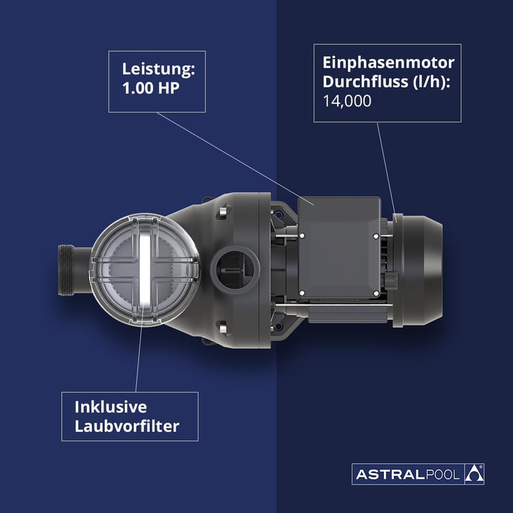 LordsWorld - Astralpool - 25463 Sena 0.75Cv Einphasen selbstansaugende Pumpe - Schwimmbadwasser Filt