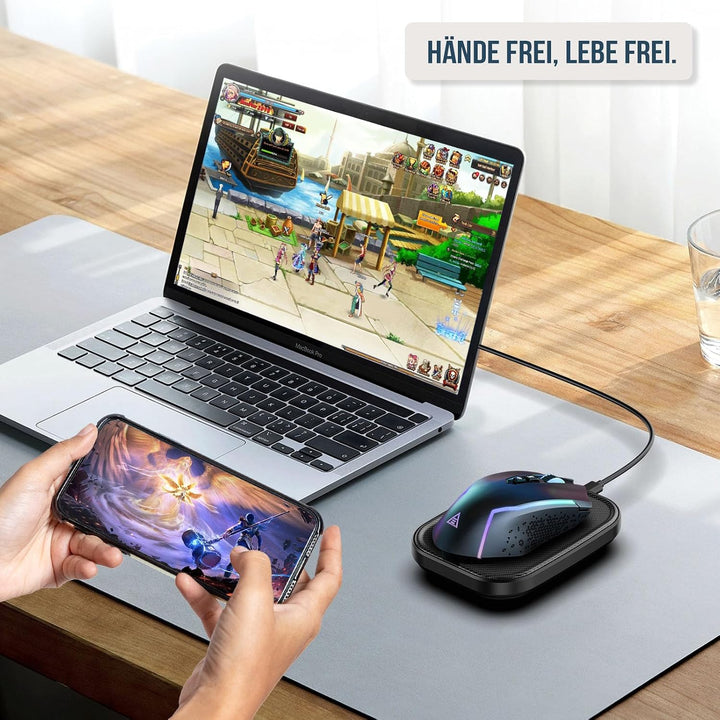 Yonktoo Mouse Jiggler, Mouse Mover und Mausbeweger für Homeoffice, mit 1,5 m USB-A-auf-USB-C-Kabel,