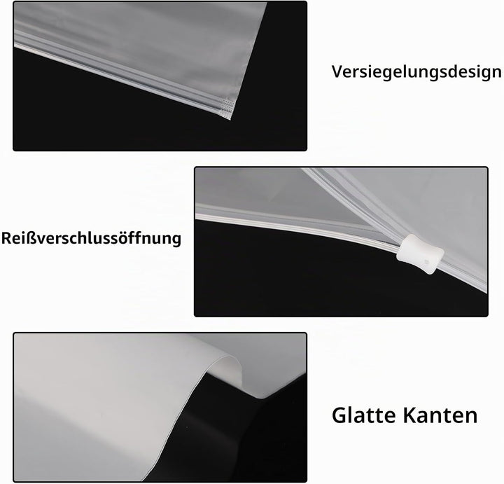 30 Stücke Zip Beutel Grosse, 500x600mm, folienstark 70 µm, Grosse Gleitverschlussbeutel, Wasserdicht