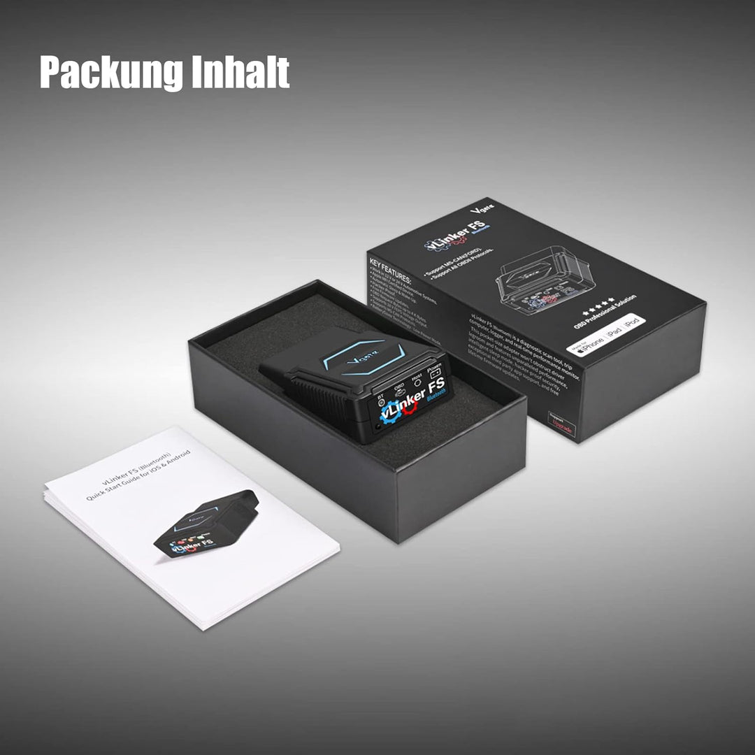Vgate vLinker FS Bluetooth OBD2 Diagnostic Device OBD2 Bluetooth Adapter for iOS Android &amp; Windows