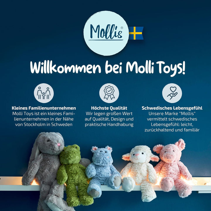 Mollis Kuscheltier - Kuschelschwein - 36 cm - Plüschtier-Schwein - Kinder-Kuscheltier - weiches Stof