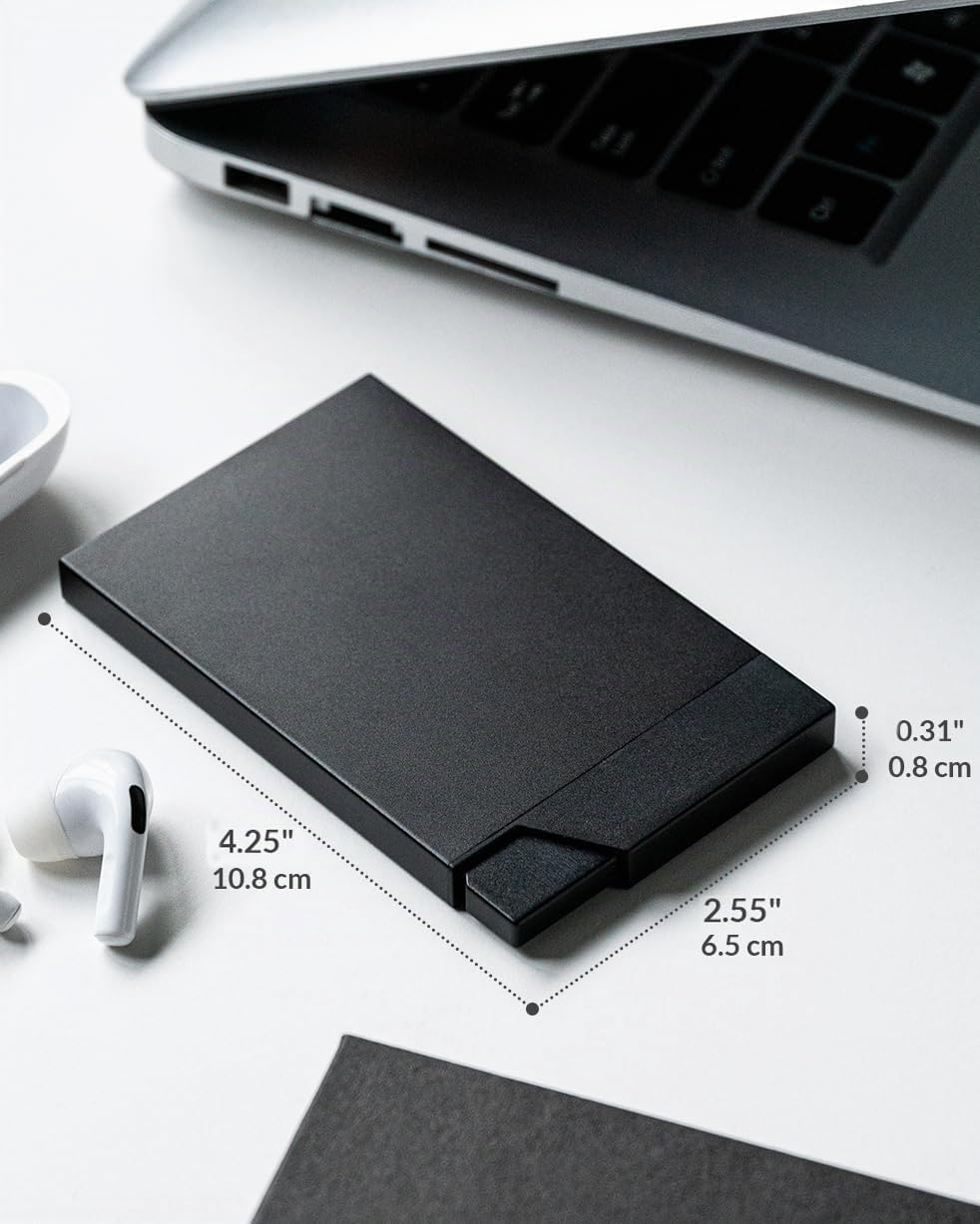 VULKIT Kartenetui Herren Metall Pop Up Kreditkartenetui Damen RFID Blocker Kartenhülle Slim Geldbörs