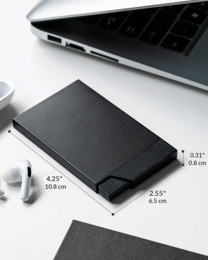 VULKIT Kartenetui Herren Metall Pop Up Kreditkartenetui Damen RFID Blocker Kartenhülle Slim Geldbörs