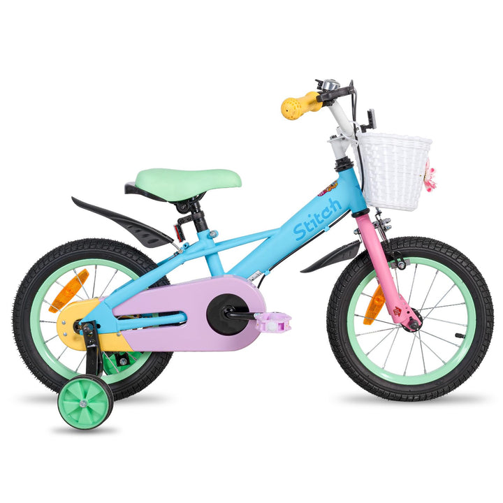 STITCH Macaron 12/14/16/18 Zoll Kinderfahrrad für 2-9 jährige Mädchen &amp; Jungen, 12/14/16/18 Zoll Mäd