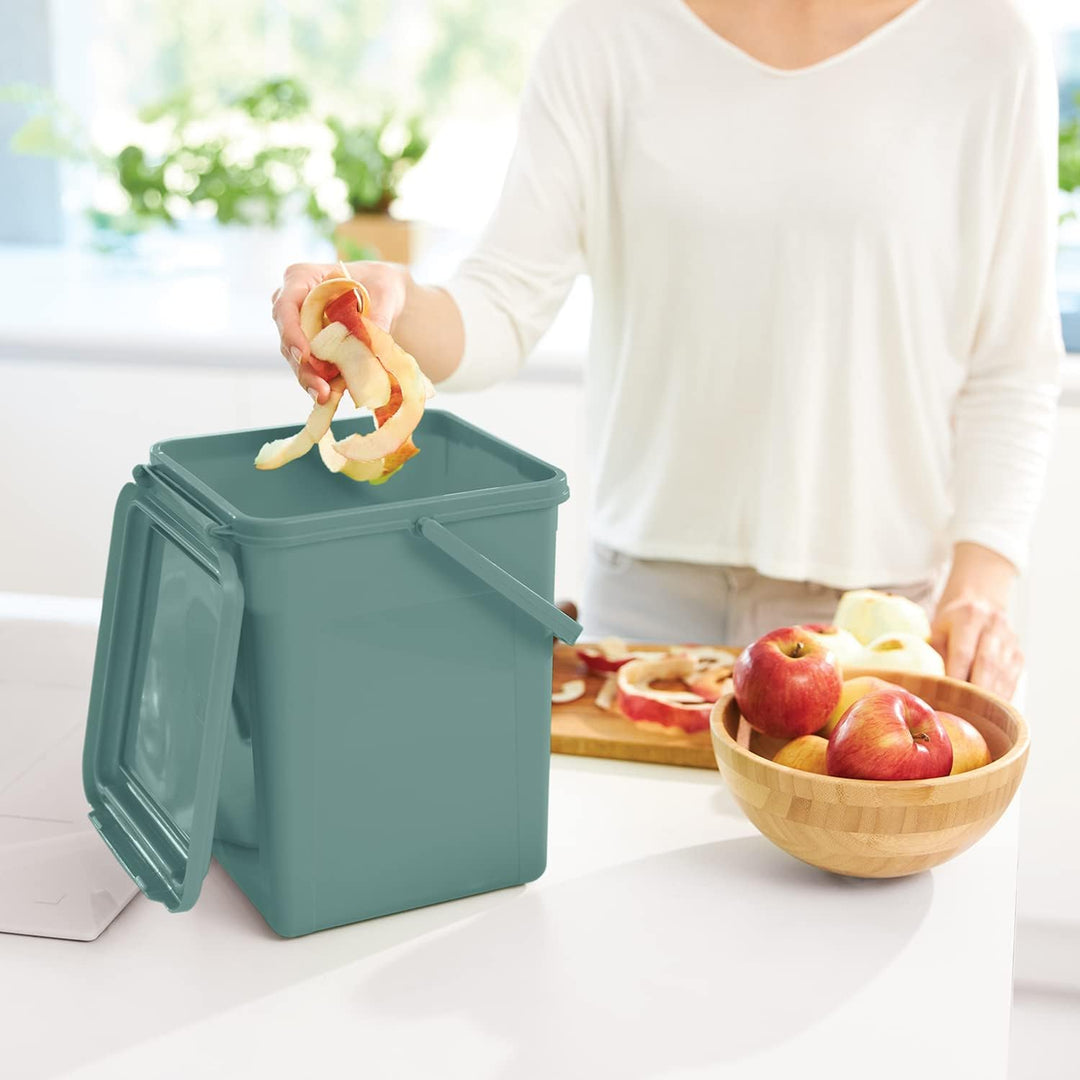 Rotho Komposteimer Bio 9 L mit Aktivkohle Komposteimer Biomüll Abfalleimer