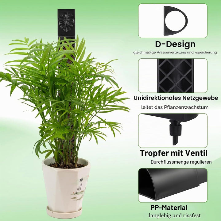 4 Pcs Moosstäbe für Monstera, Erweiterbare Pflanzenstütze, Moss Pole