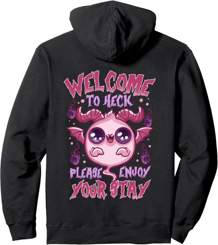 Willkommen zum Teufel geniessen Sie Ihren Aufenthalt Pullover Hoodie