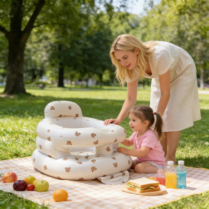 Babysitz, Bodensofa, Vertikaler Aufblasbarer Stuhl, Fester Esstisch Für Kinder, Eingebaute Luftpumpe