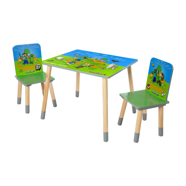 phoenix group MINECRAFT - Sitzgruppen-Set, Tisch mit zwei Stühlen