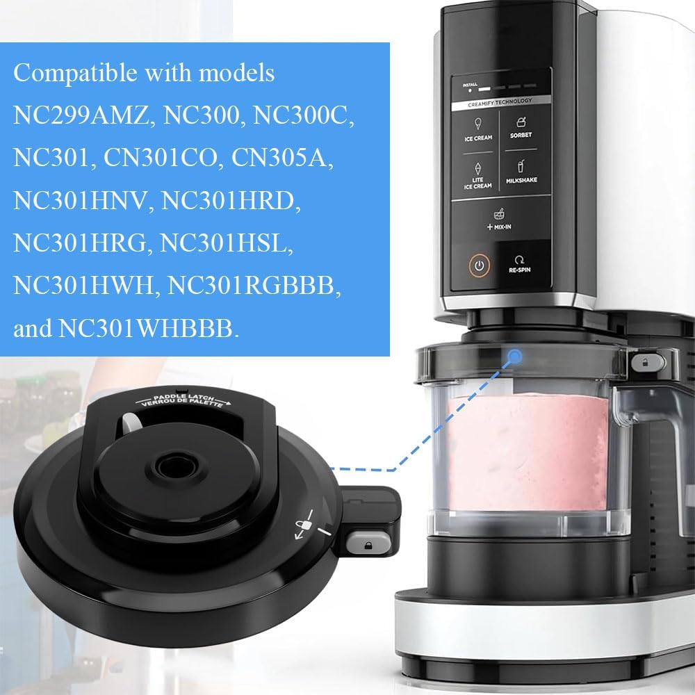 TOP-MAX Aussenbehaelter Deckel Kompatibel mit Ninja Creami NC300 NC301 Serie Eiscrememaschine Ohne K