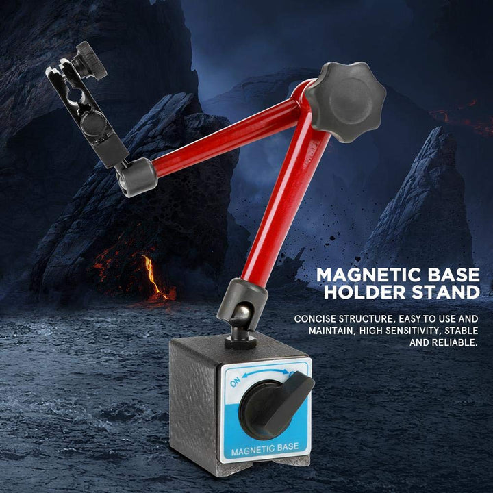Messuhr Halterung, Messstativ mit Magnetfuss, 350mm Einstellbare Universal Magnetfuss Halter Stand 6