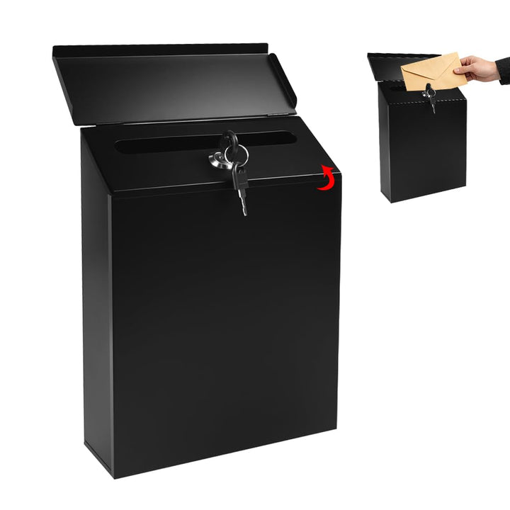 Briefkasten Klein Metall Wandbriefkasten mit Schloss Abschliessbar