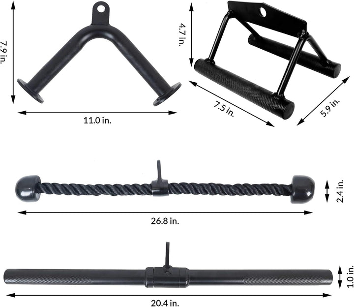 BalanceFrom Trizeps Press Down Kabelbefestigung LAT Pulldown Aufsatz Gewicht Maschine Zubehör V Grif