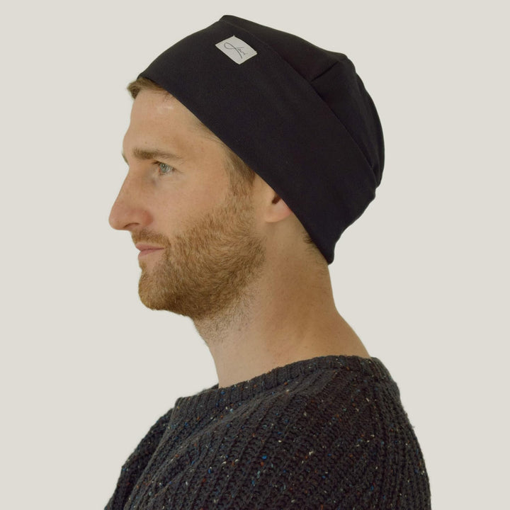 Baumwollmütze schwarz Beanie Made in Germany - Damenmütze &amp; Herrenmütze - Sehr leichte &amp; weiche Somm